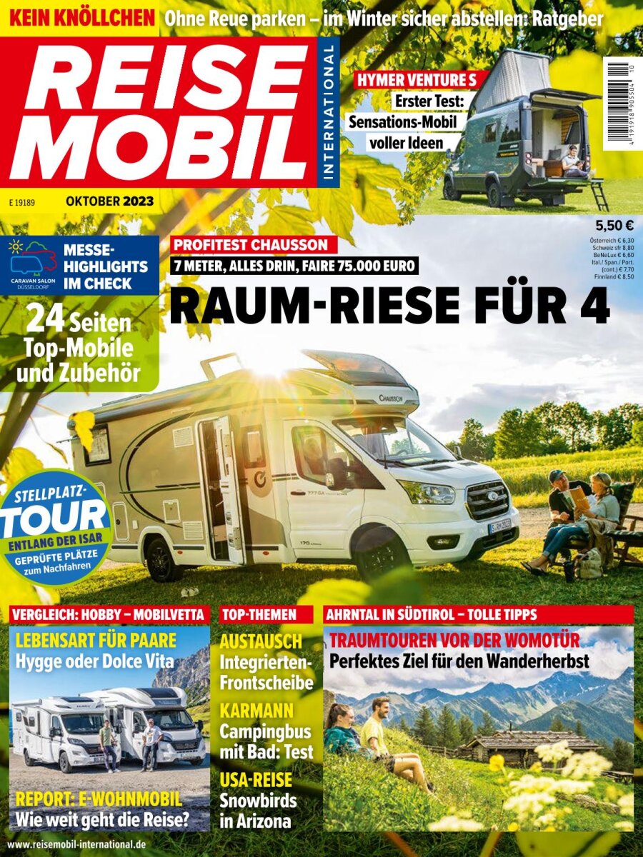 Reisemobil International Ausgabe 10/2023, 5,50 €
