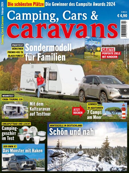 Camping, Cars & Caravans 02/2024 E-Paper oder Print-Ausgabe