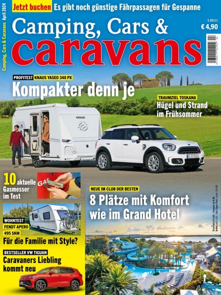 Camping, Cars & Caravans 04/2024 E-Paper oder Print-Ausgabe