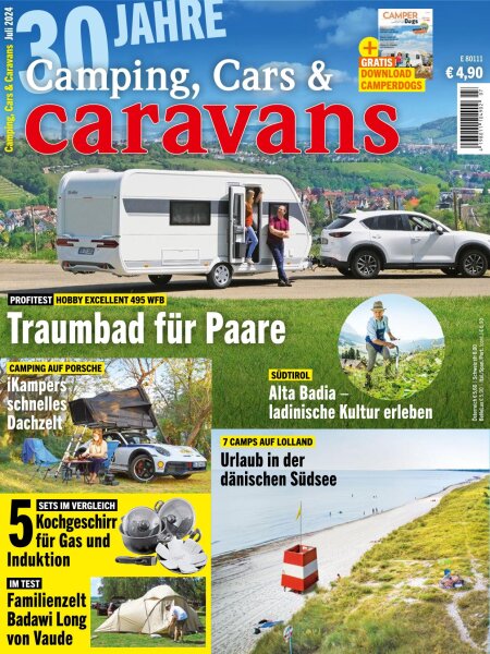 Camping, Cars & Caravans 07/2024 E-Paper oder Print-Ausgabe