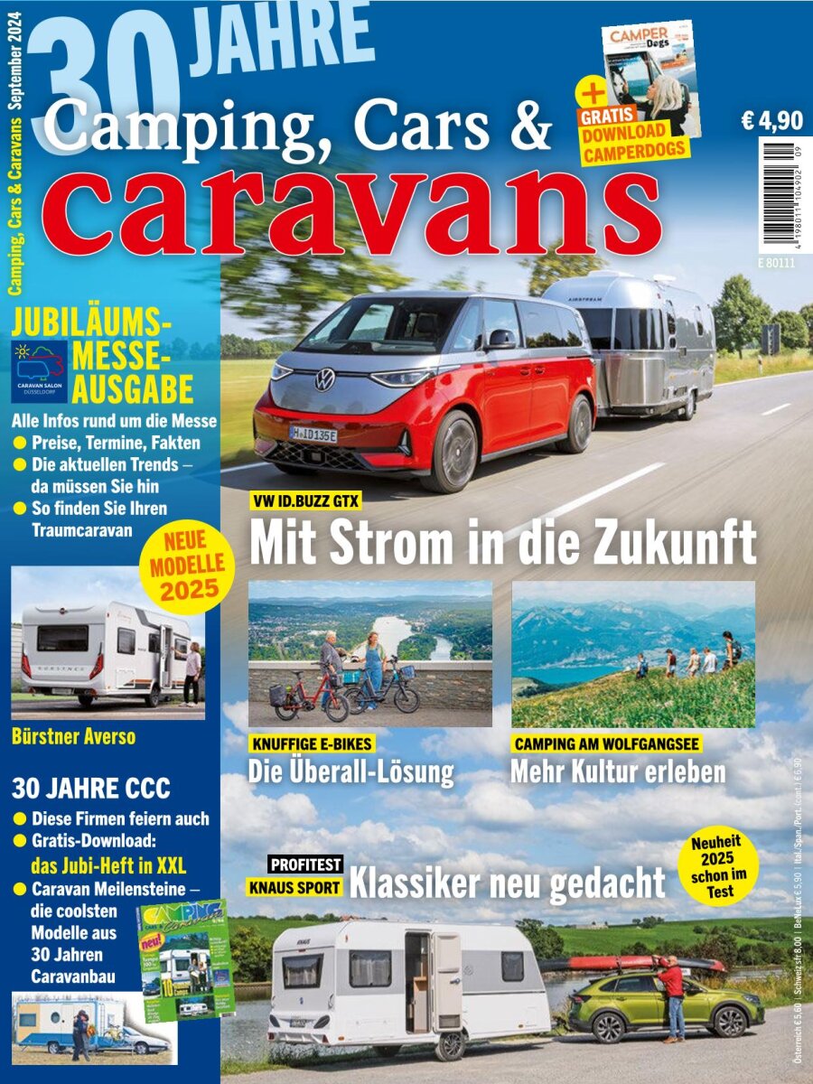 Camping, Cars & Caravans 09/2024 Jubilumsausgabe, 4,90