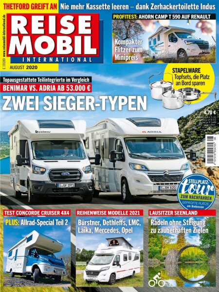 Reisemobil International 8/2020 E-Paper oder Print-Ausgabe
