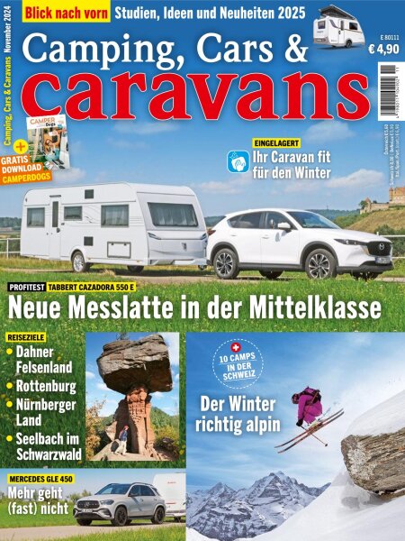 Camping, Cars & Caravans 11/2024 E-Paper oder Print-Ausgabe