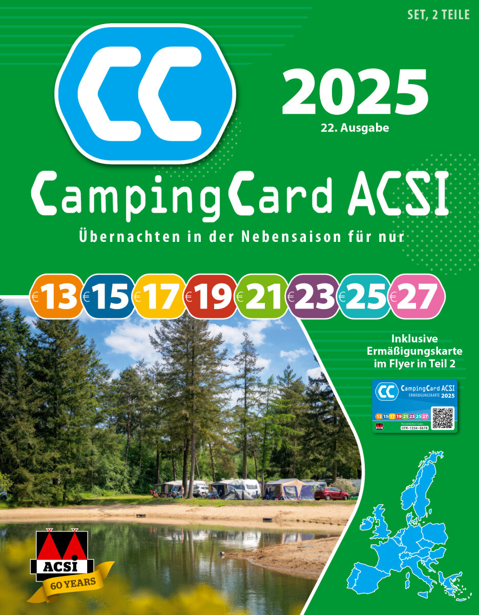 ACSI CampingCard 2025 In der Nebensaison sparen!, 23,95