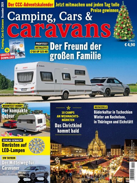 Camping, Cars & Caravans 12/2024 E-Paper oder Print-Ausgabe