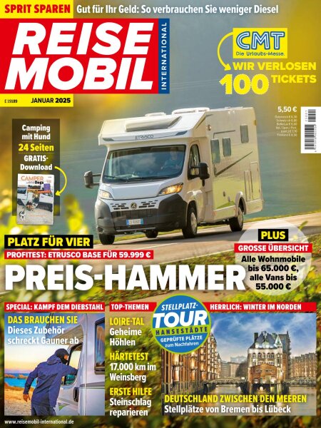 Reisemobil International 01/2025 E-Paper oder Print-Ausgabe