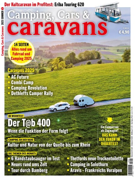 Camping, Cars & Caravans 04/2025 E-Paper oder Print-Ausgabe