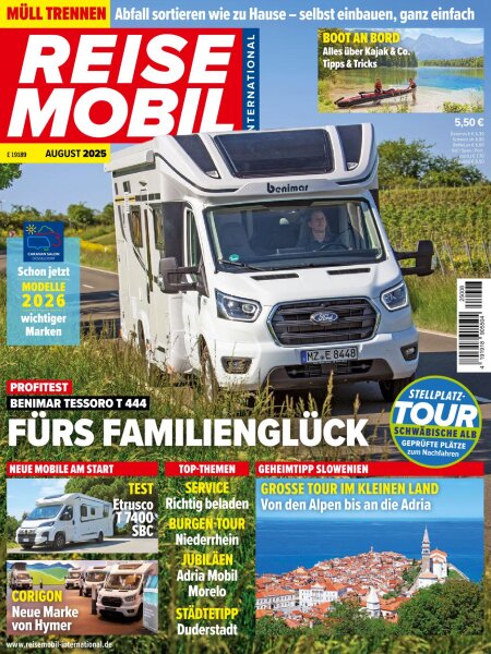 Reisemobil International 08/2025 E-Paper oder Printausgabe
