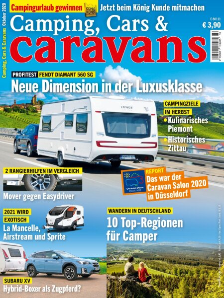 Camping, Cars & Caravans 10/2020 E-Paper oder Print-Ausgabe