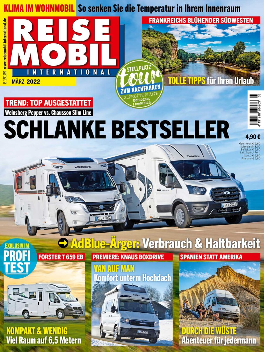 Reisemobil International Ausgabe 03/2022, 4,90 €