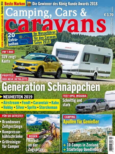 Camping, Cars & Caravans 9/2018 E-Paper